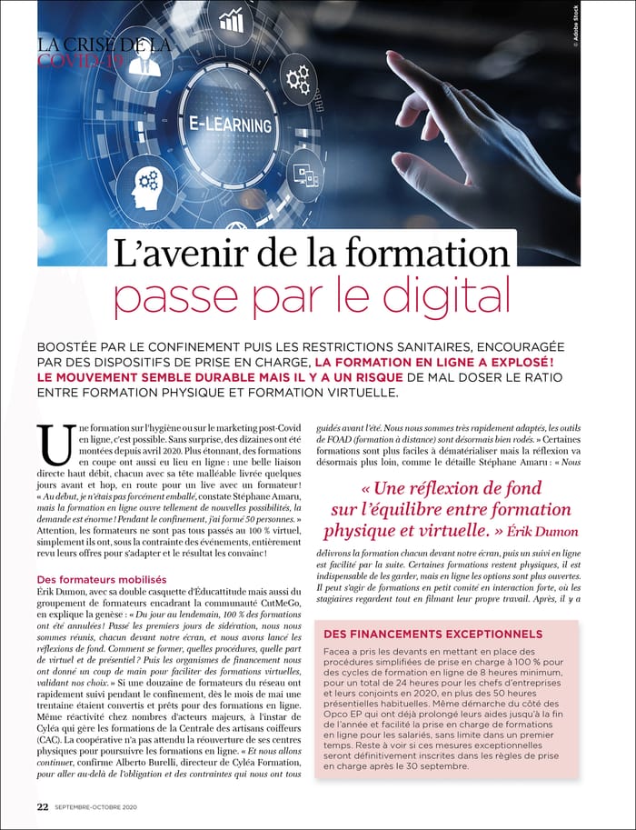 Page originale de l'article L'avenir de la formation passe par le digital dans L'Éclaireur