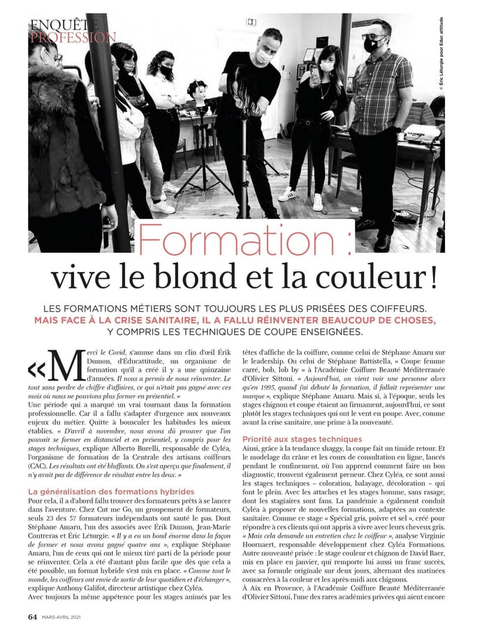 Page originale de l'article Formation · vive le blond et la couleur dans L'Éclaireur